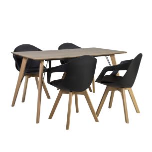 Söögilauakomplekt Home4you HELENA 4-tooliga