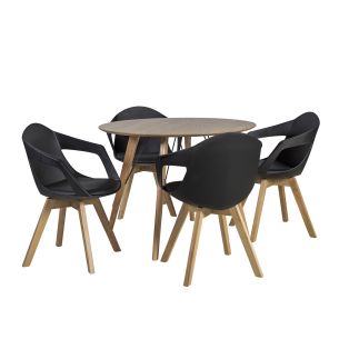 Söögilauakomplekt Home4you HELENA 4-tooliga