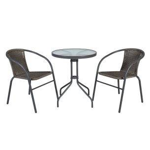Rõdukomplekt Home4you BISTRO laud ja 2 tooli