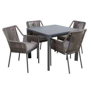 Aiamööblikomplekt Home4you CARVES laud ja 4 tooli