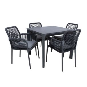 Aiamööblikomplekt Home4you CARVES laud ja 4 tooli