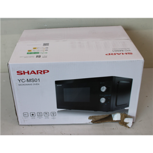 SALE OUT.  | Sharp | Microwave Oven | YC-MS01E-B | Free standing | 20 L | 800 W | Black | DAMAGED PACKAGING