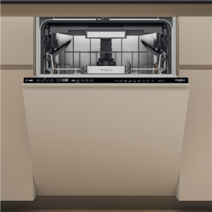 Whirlpool Dishwasher | W7I HP42 L | Built-in | Width 59.8 cm | Number of place settings 15 | Number of programs 10 | Energy efficiency class C | Display | Black