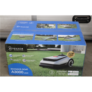 SALE OUT. Ecovacs GOAT A3000 LiDAR Lawn Mower, Robot, Efficiency 400 m²/h, Dual LiDAR + Camera, White/Black | Ecovacs | Lawn Mower | GOAT A3000 LiDAR | DAMAGED PACKAGING | 5000 Ah