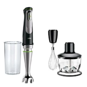 BRAUN saumikser MQ 7035 X, 1000W, 0.6L, ActiveBlade, SmartSpeed, Inox/Must, Inox/Black