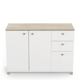 Kummut Izzy 120, valge/kronbergi tamm