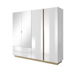 Riidekapp Arco L, valge/Grandsoni tamm