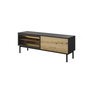 TV-alus Lang E, 150cm, must/tamm + LED valgustus