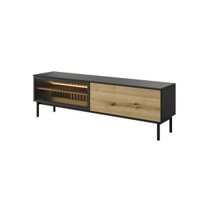 Lai TV-alus Lang F, 180cm, must/tamm + LED valgustus