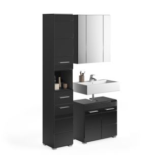 Vannitoakomplekt Linus, 105x182x34,Must