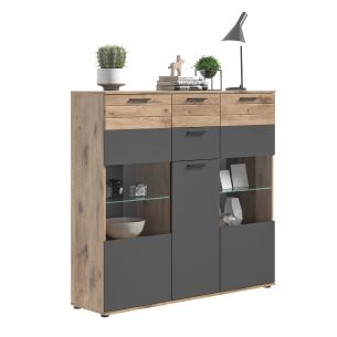 Kummut Mason, 140x134x37,Nox oak/Basalthall
