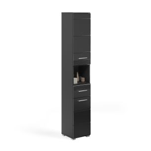 Kõrge Vannitoakapp Linus, 30x181x30,Must