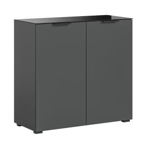 Kummut Ray klaasist tasapinnaga, 90x86x40,Antratsiit