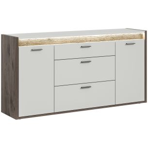 Kummut Falcona, 167x86x40,Nox oak/LED