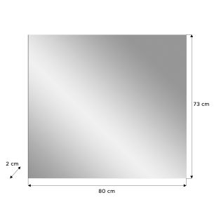 Peegel Canu, 80x73x2,Basalthall
