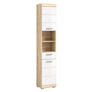 Kõrge Vannitoakapp Lambada, 37x191x31,Valge kõrgläige