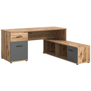 Kirjutuslaud Mason, 170x76x151,Nox oak/Basalthall