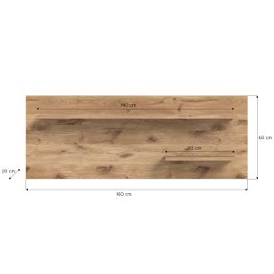 Seinariiul Woody, 160x60x20,Nox oak
