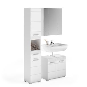 Vannitoakomplekt Linus, 105x182x34,Valge kõrgläige