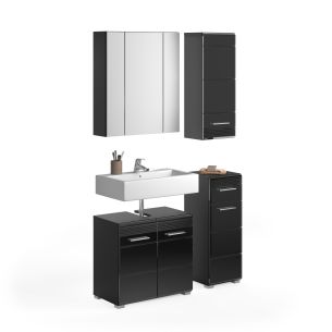 Vannitoakomplekt Linus, 106x182x34,Must