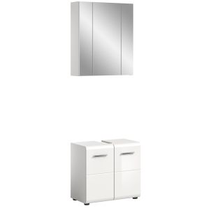 Vannitoakomplekt Ice, 60x185x32,Valge kõrgläige