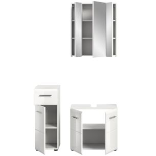 Vannitoakomplekt Ice, 105x185x32,Valge kõrgläige