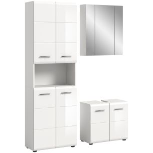 Vannitoakomplekt Ice, 135x185x32,Valge kõrgläige