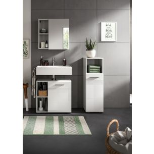 Vannitoakomplekt Copa, 105x190x32,Valge kõrgläige
