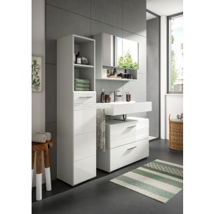Vannitoakomplekt Copa, 125x190x32,Valge kõrgläige