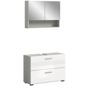 Vannitoakomplekt Copa, 80x190x32,Valge kõrgläige