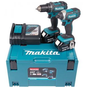 Makita DLX2127MJ Cordless Combo Kit 2x4Ah 18V Li-Ion with Case