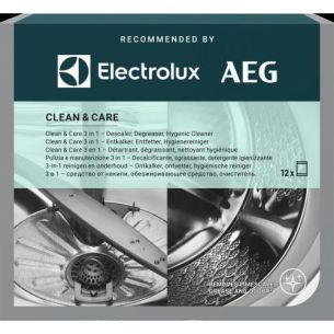 Pesu- ja nõudepesumasina hooldusvahend Clean&Care 3in1, Electrolux/AEG, 12 tk