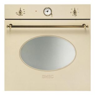 Ahi smeg Colonial, 70 l, 6 progr, kreem, furnituur: messing