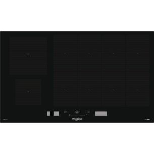 Pliidiplaat Whirlpool, 10 x induktsioon, flexi tsoon, 90 cm, must