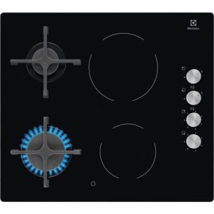 Pliidiplaat Electrolux, 2x gaas +2x HighLight, 60 cm, lõigatud servad