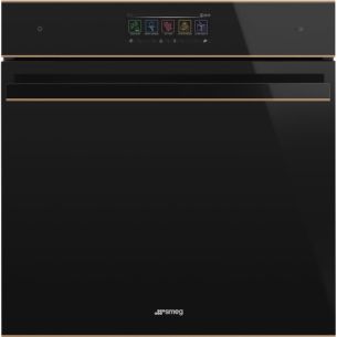 Ahi auru- ja mikrolainefunktsiooniga, Smeg Dolce Stil Novo, 68 l, A+, aurupuhastus, must/vask