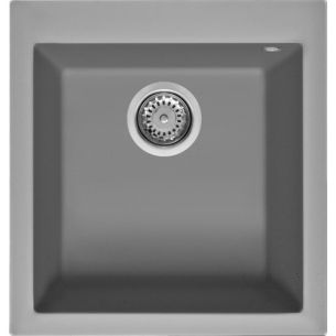 Valamu Smeg, 45 cm, Quadra, pealt paigaldatav, käsitsi, graniit, hall