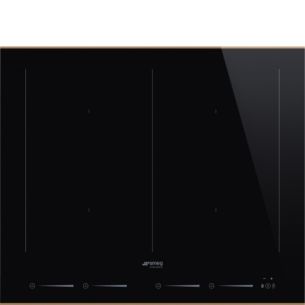 Pliidiplaat Smeg Dolce Stil Novo, 4x multi induktsioon, 60cm, lõigatud, must/vask