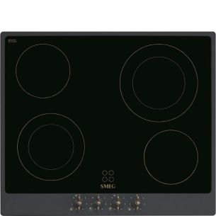 Pliidiplaat Smeg Colonial, 4 x Hilight, 60 cm, must, raam antratsiit