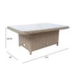 Home4you Laud PACIFIC 120x80xH46/65cm hallikasbe_02 - 10536 - 4741243105362 - BauMarket.ee