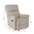 Home4you Tugitool GUSTAV manuaalne recliner taup_02 - 13783 - 4741243137837 - BauMarket.ee