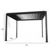 Home4you Varikatus MIRADOR-111 3x3m tumehall_02 - 19460 - 4741243194601 - BauMarket.ee
