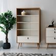 Home4you Riiul HELENA WHITE 80x40xH140cm naturaa_05 - 20046 - 4741243200463 - BauMarket.ee