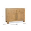 Home4you Kummut TURIN 110x465xH82cm hele tamm_02 - 26913 - 4741243269132 - BauMarket.ee