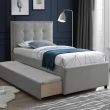 Home4you Voodi OSWALDO 90x200cm plaatinahall_01 - 28881 - 4741243288812 - BauMarket.ee