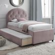 Home4you Voodi LARA 90x205cm lillakasroosa_01 - 28882 - 4741243288829 - BauMarket.ee
