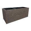 Home4you Lillekast WICKER 110x39xH45cm tumepruun_01 - 35181 - 4741243351813 - BauMarket.ee