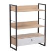 Home4you Riiul STUDY 70x30xH90cm tamm/valge_01 - 40846 - 4741243408463 - BauMarket.ee