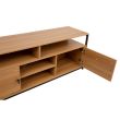 Home4you TV-laud STUDY 150x40xH54cm tamm/must_05 - 40849 - 4741243408494 - BauMarket.ee