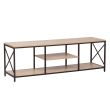 Home4you TV-laud STUDY 140x40xH465cm tamm/must_01 - 40851 - 4741243408517 - BauMarket.ee